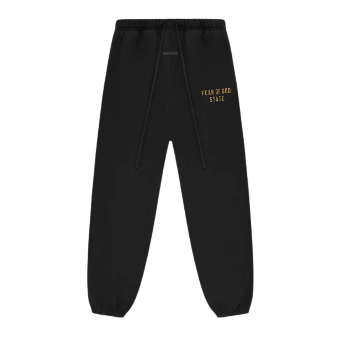 Fear of God Essentials FW24 Black Yellow State Sweatpants