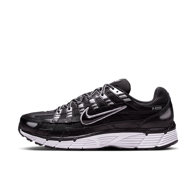 Nike P-6000 Black White Metallic Silver