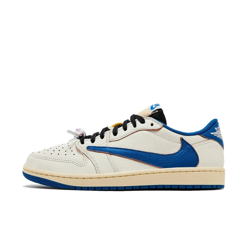 Air Jordan 1 Retro Low OG SP Fragment Travis Scott Sail Military Blue