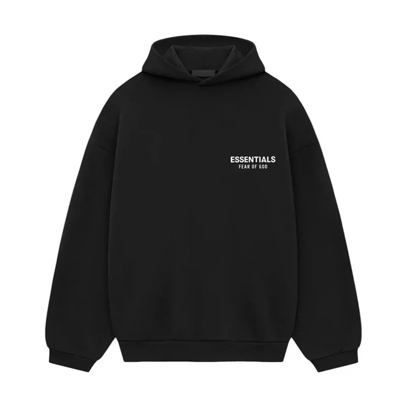 Fear of God Essentials FW24 Black White Hoodie