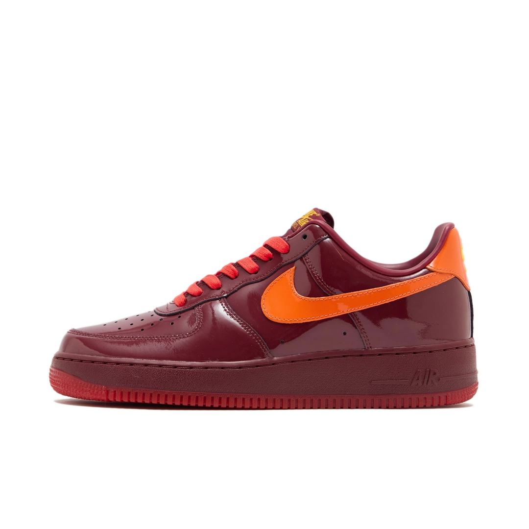 Nike Air Force 1 Low Patent Leather Dark Team Red Safety Orange