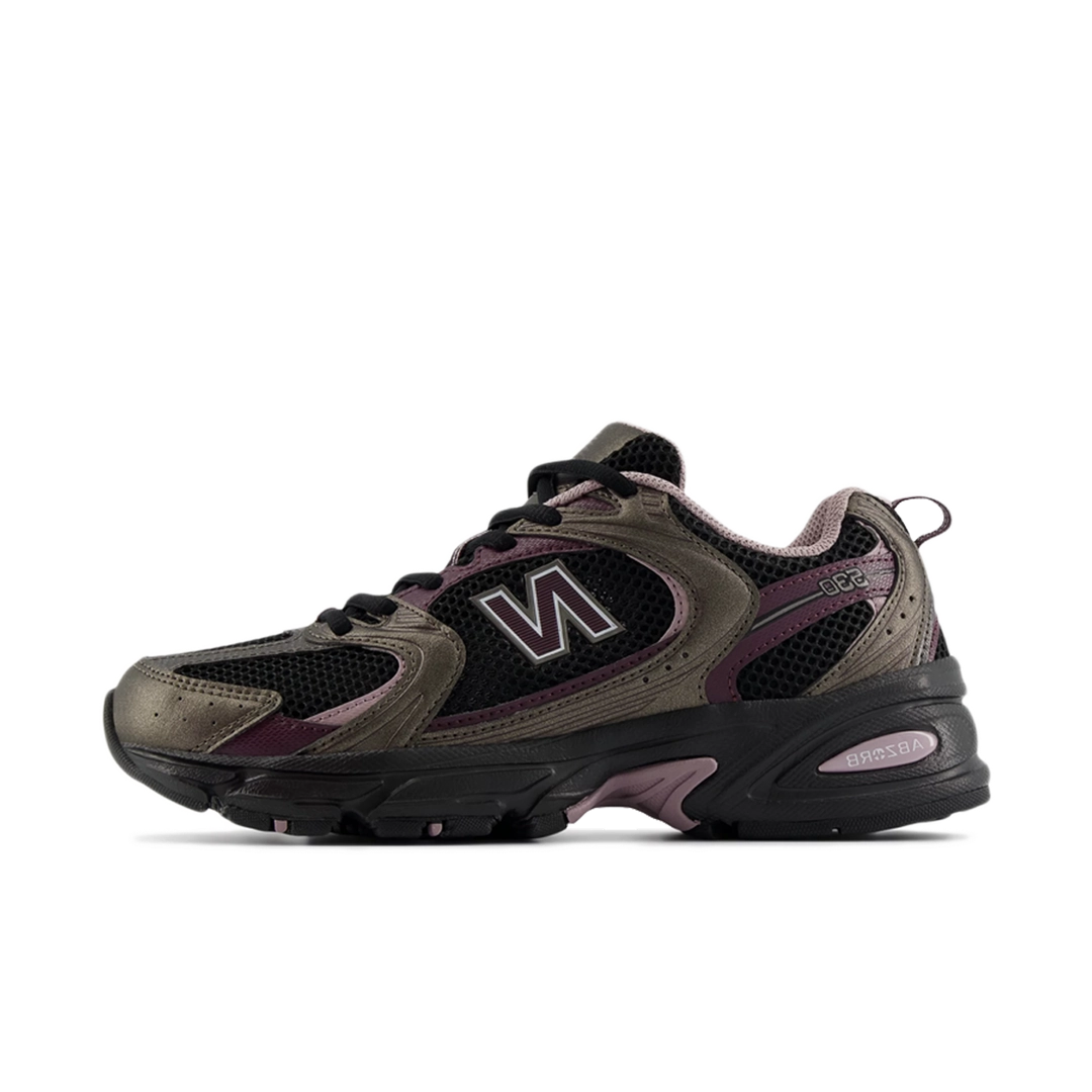 New Balance 530 Black Metallic Plum Brown