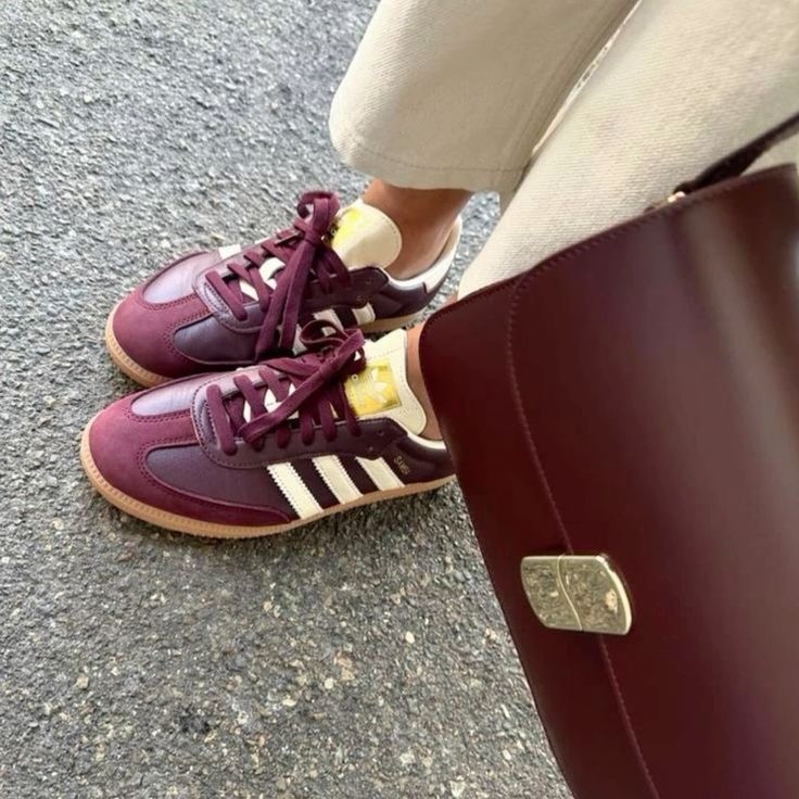 Adidas Samba OG Maroon Gold Metallic