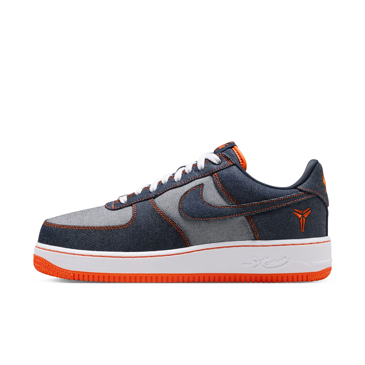 Nike Air Force 1 Low Protro Kobe Bryant Denim Obsidian Safety Orange