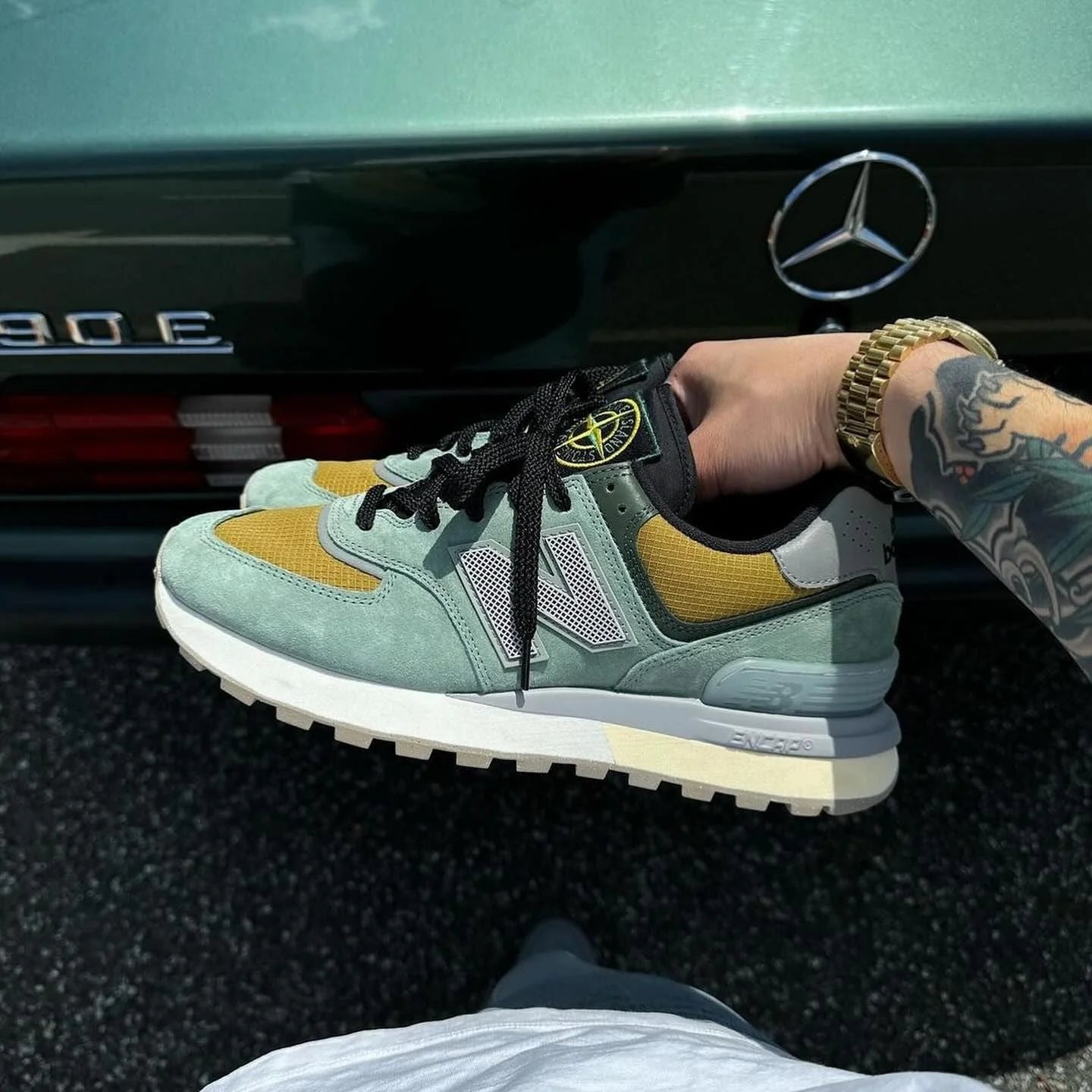 New Balance 574 Legacy Stone Island Light Green