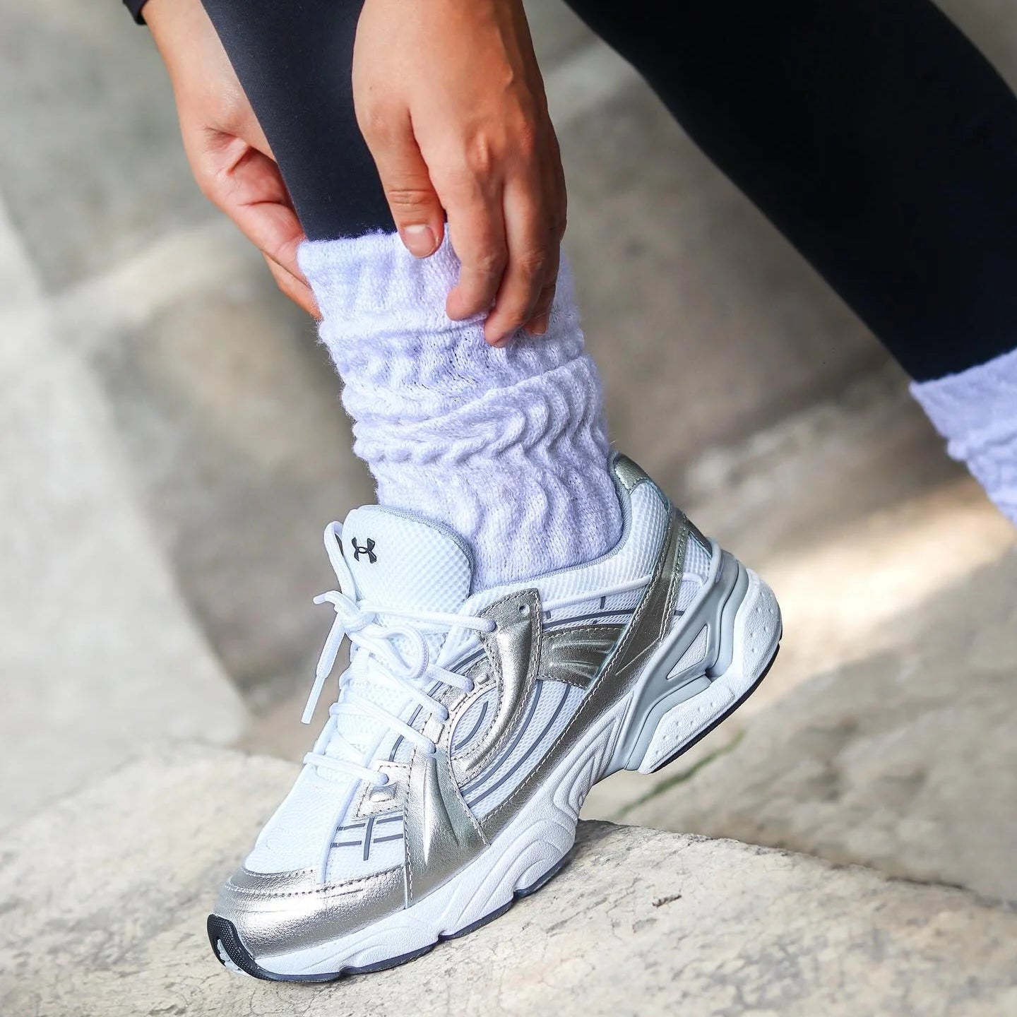 Under Armour UA Sola White Metallic Silver