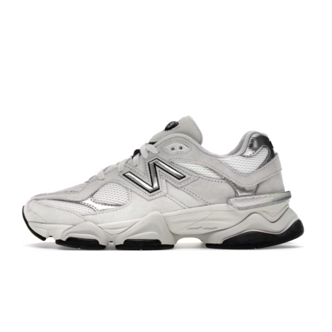 New Balance 9060 White Black Metallic Silver