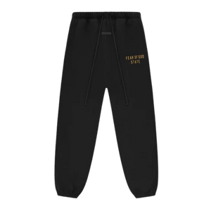 Fear of God Essentials FW24 Black Yellow State Sweatpants