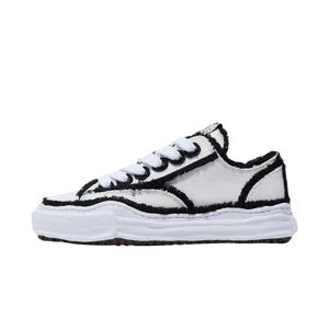 Maison Mihara Yasuhiro Peterson OG Sole Canvas Low Frayed White Black