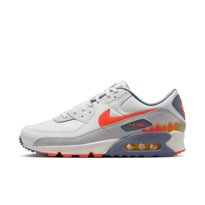 Nike Air Max 90 Premium Summit White Ashen Slate Pure Platinum Bright Crimson