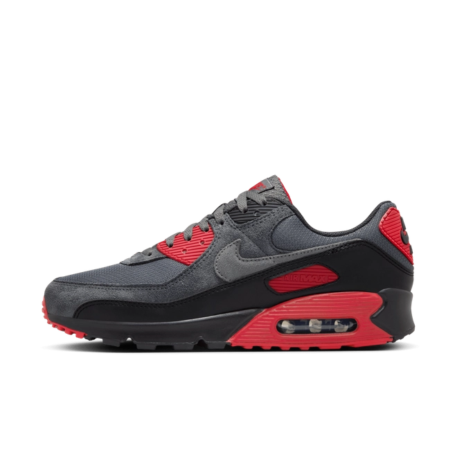 Nike Air Max 90 Smoke Grey Fire Red