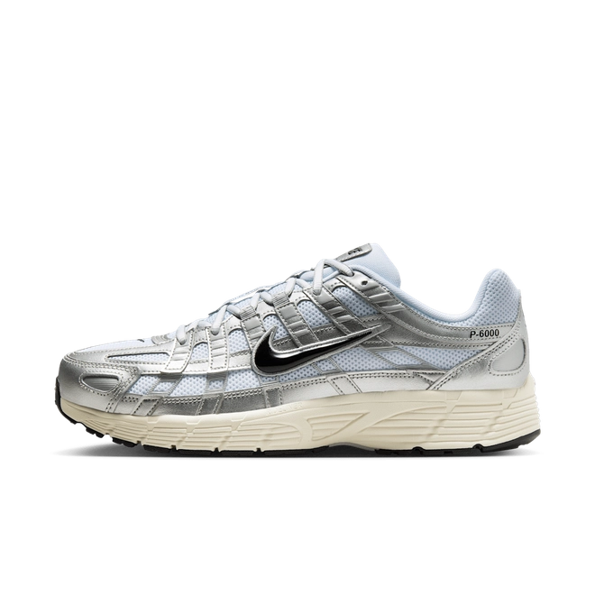 Nike P-6000 White Metallic Silver Flat Silver Black