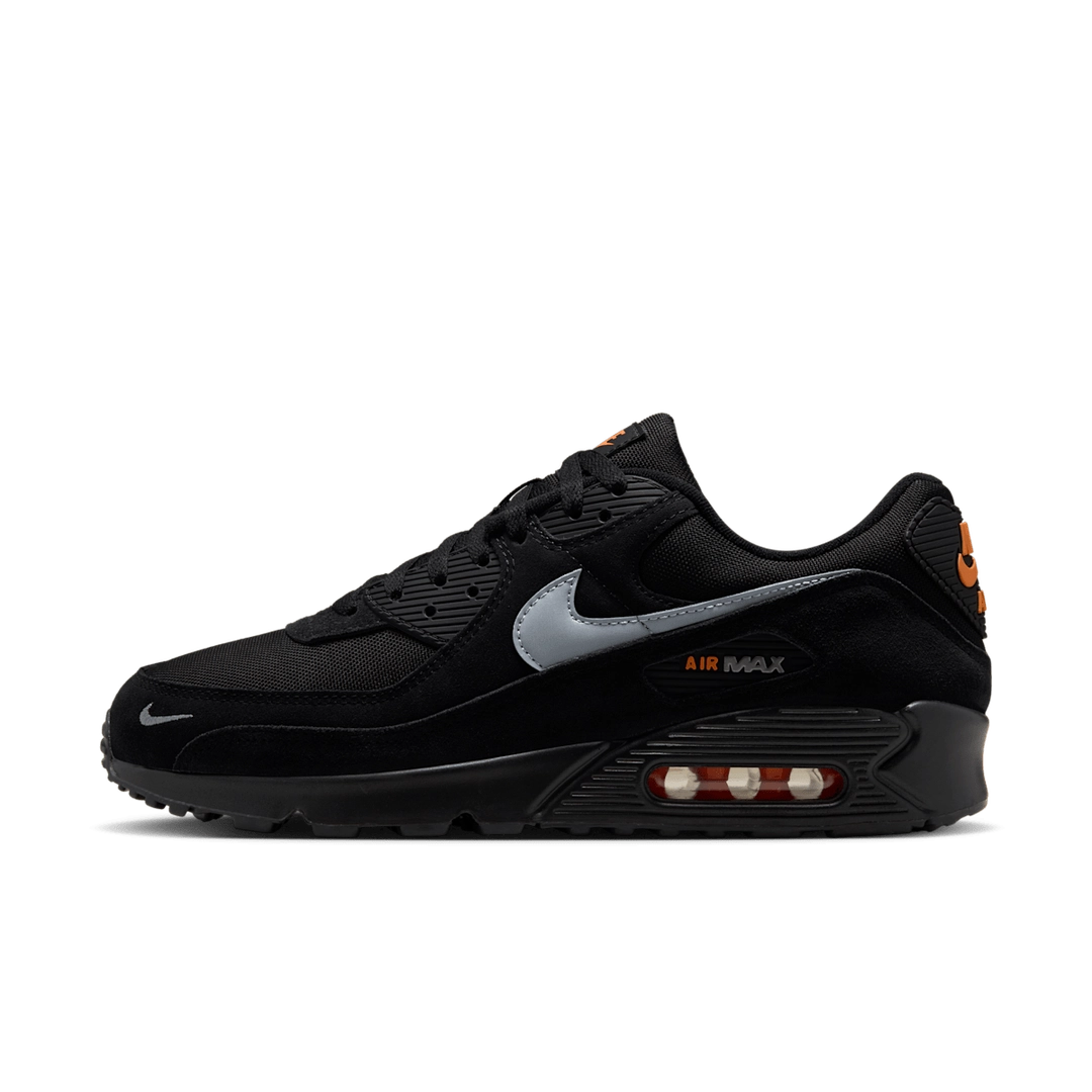 Nike Air Max 90 Black Metallic Cool Grey Orange