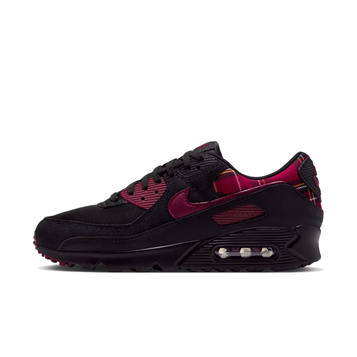 Nike Air Max 90 Black Tough Red Plaid (W)