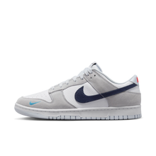 Nike Dunk Low White Grey Navy Aqua Mini Swoosh