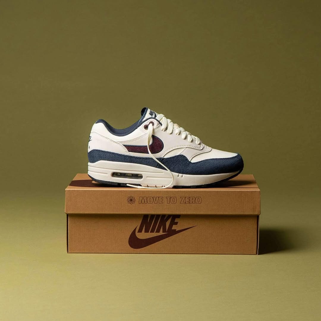 Nike Air Max 1 Coconut Milk Burgundy Crush Navy