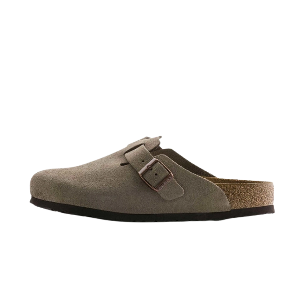Birkenstock Boston Soft Footbed Suede Taupe (Narrow Fit)