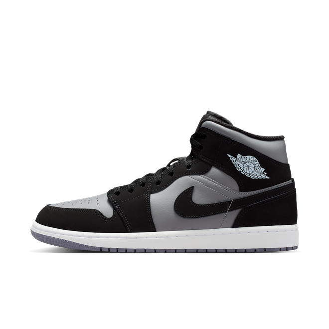 Air Jordan 1 Mid Black Cool Grey Light Armoury Blue