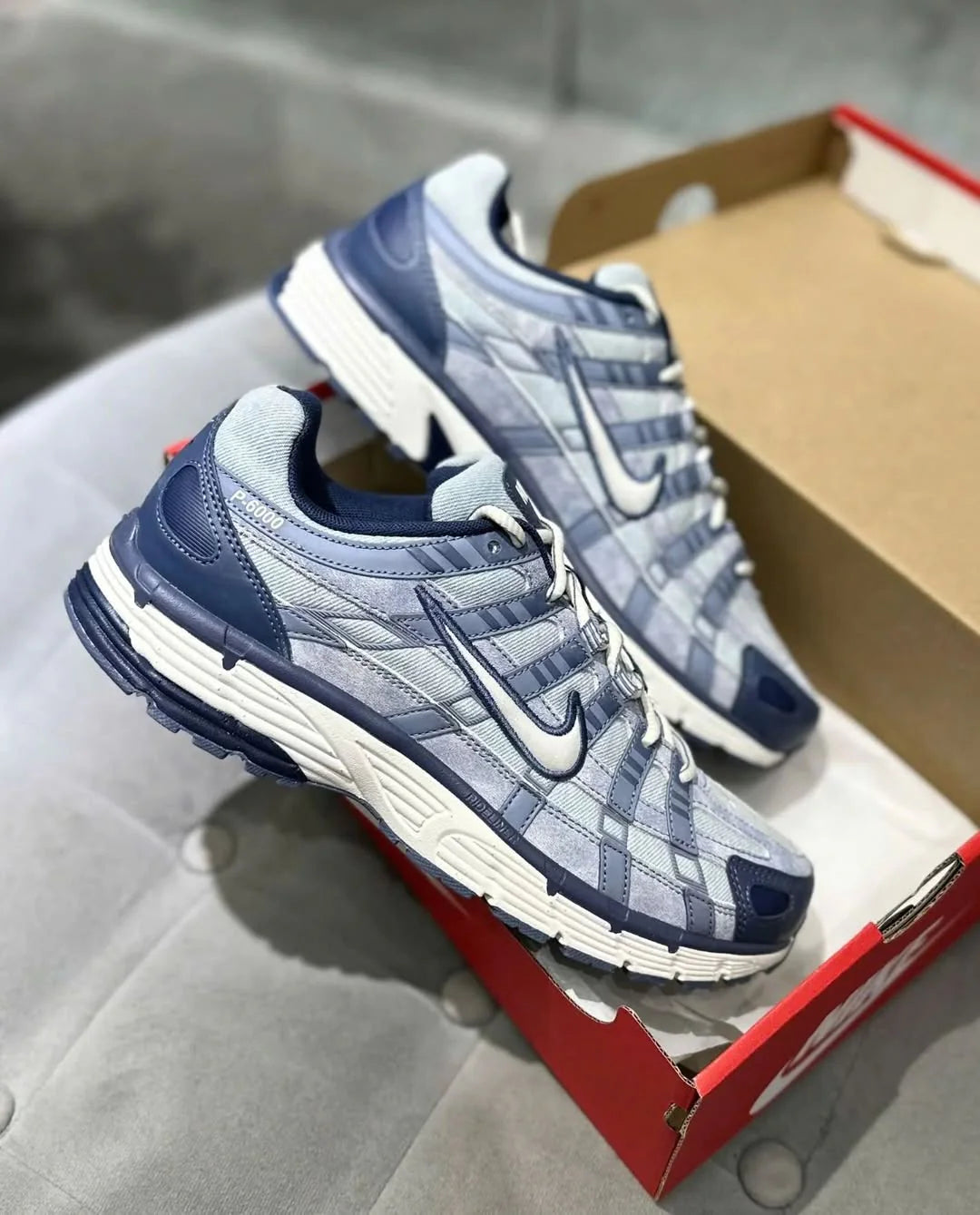 Nike P-6000 SE Worn Blue Denim