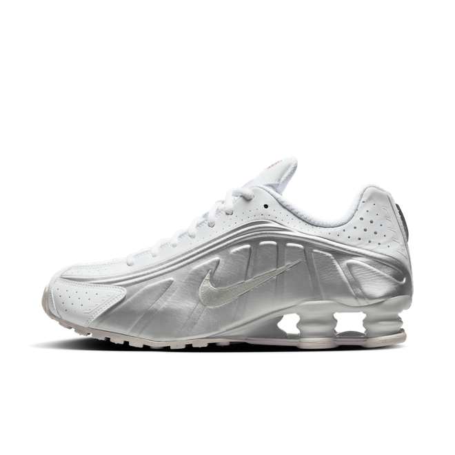 Nike Shox R4 White Bright Crimson Metallic Silver