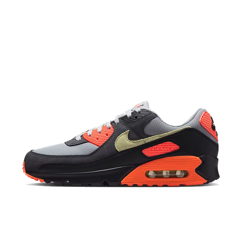 Nike Air Max 90 Light Smoke Grey Hyper Crimson Limelight